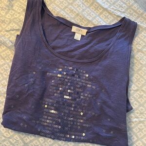 Lot sequin front tank